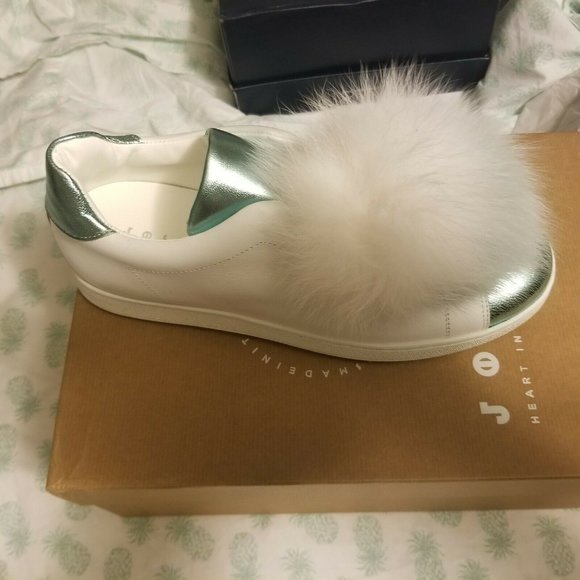 Joshua*s Women Gomma Leather Fox Fur Sneakers $607 - Picture 3 of 11